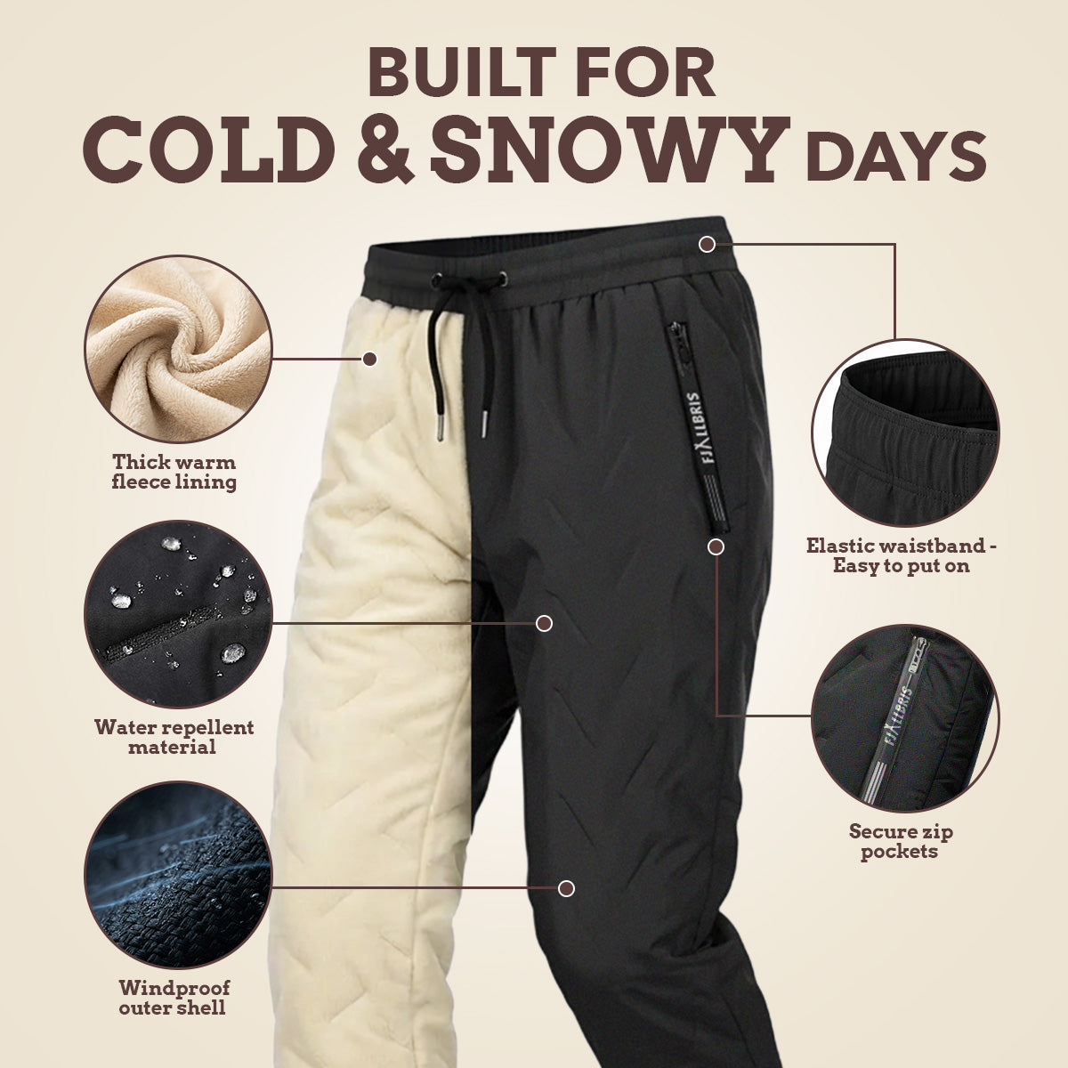 Ultravarme Fleecebukser