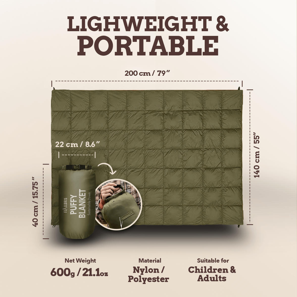 Ultralett Puffer-Teppe