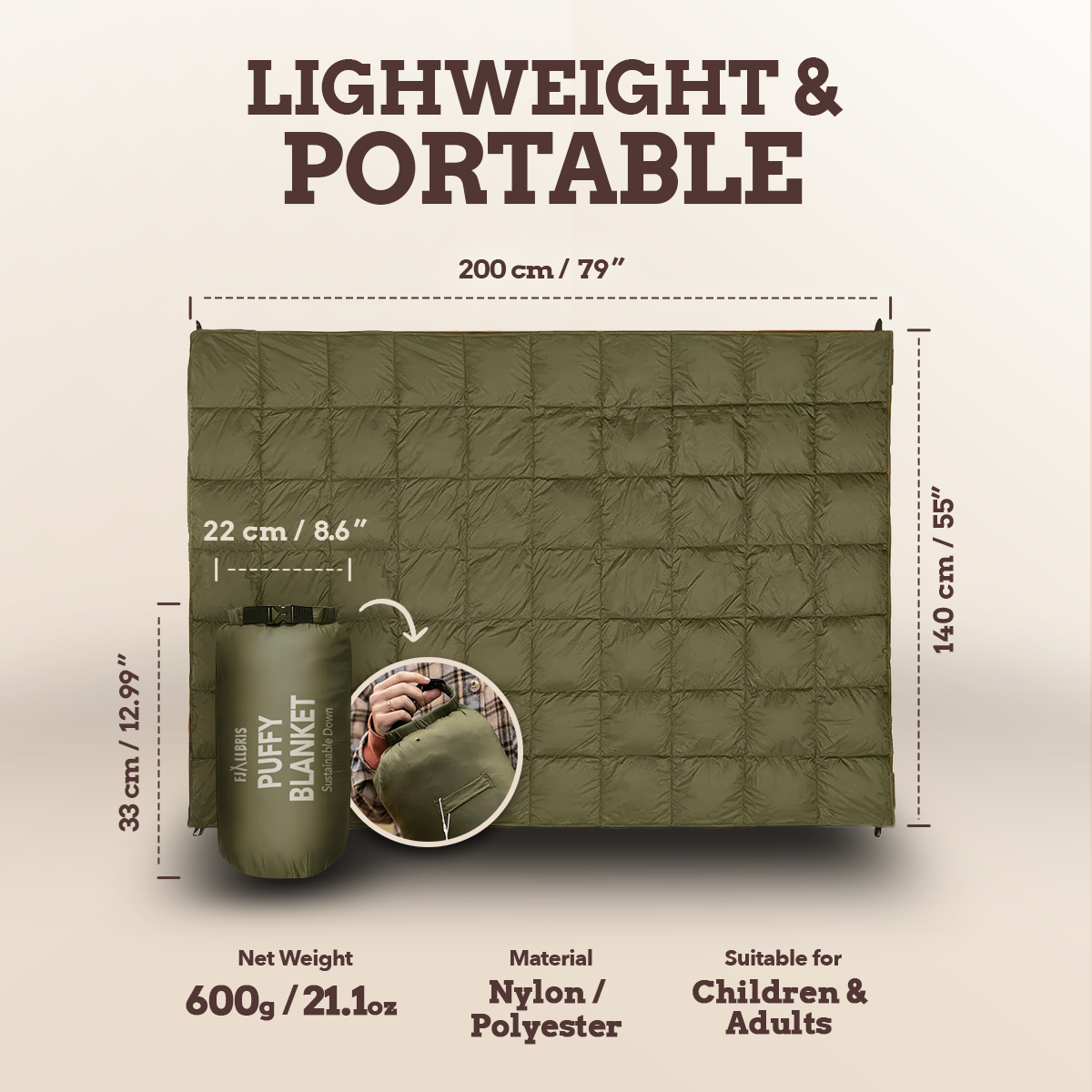 Ultralett Puffer-Teppe