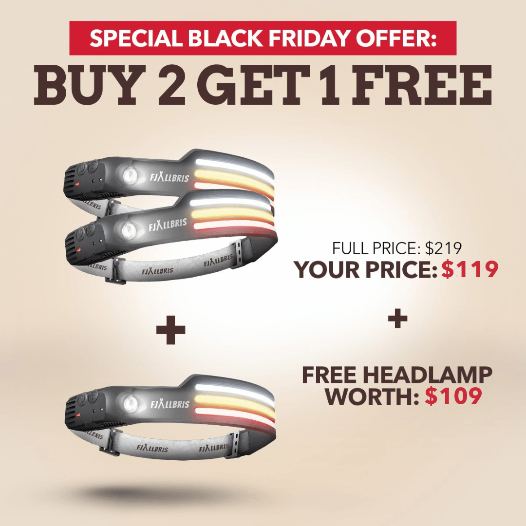 Fjällbris 1000lm 230° LED Hodelykt